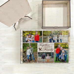 Together We Make A Family Personalized Family Wood Puzzle Gift For Family - Wood Sign - GoDuckee