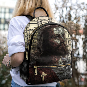 Teacher Messiah Personalized Jesus PU Backpack - Backpack - GoDuckee