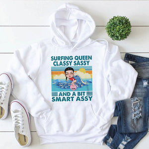 Surfing Queen Classy Sassy And A Bit Smart Assy Personalized Sufing Shirt Gift For Her - Shirts - GoDuckee