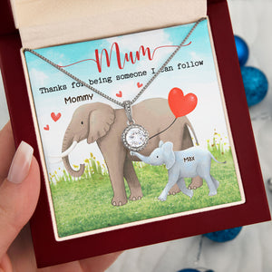 Thanks For Being Someone I Can Follow, Personalized Necklace, Gift For Mom - Jewelry - GoDuckee