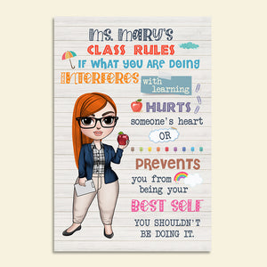 Personalized Teacher Dolls Poster - Teacher Class Rules - Poster & Canvas - GoDuckee