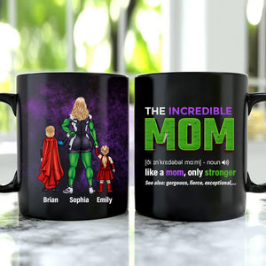 Stronger Mom 05HUDT190423TM Personalized Black Mug - Coffee Mug - GoDuckee