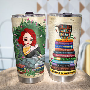 Custom Book Titles Personalized Book Tumbler Gift For Book Lovers - Tumbler Cup - GoDuckee