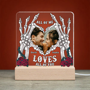 Couple Personalized Led Light Wooden Base - Led Night Light - GoDuckee