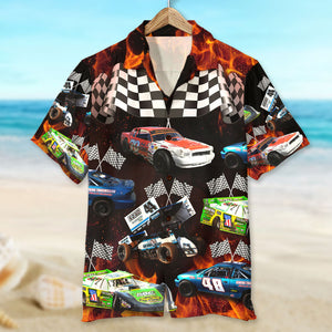 Weekend Forecast Dirt Track Racing With A Chance Of Drinking Custom Photo Hawaiian Shirt, Summer Gift - Hawaiian Shirts - GoDuckee