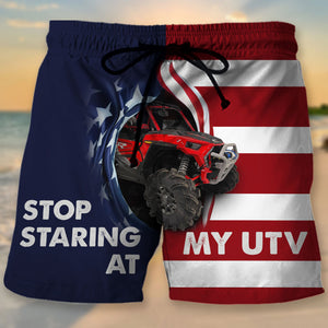 Stop Staring At My UTV Custom UTV Men Shorts Gift For UTV Lovers - AOP Products - GoDuckee