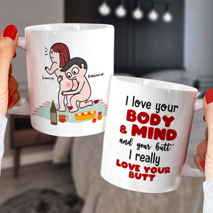 I Really Love Your Butt Personalized Mug, Funny Gift For Couple - Coffee Mug - GoDuckee