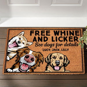 Free Whine And Licker, Personalized Dog Doormat - Doormat - GoDuckee