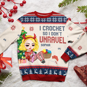 I Crochet So I Don't Unravel Personalized Crochet 3D Shirt, Christmas Gift - AOP Products - GoDuckee