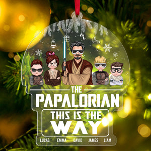The Papalorian This Is The Way Personalized Family Ornament, Christmas Tree Decor - Ornament - GoDuckee