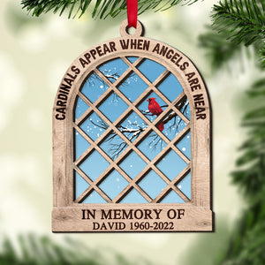 Cardinals Appear When Angels Are Near Personalized Heaven Ornament, Christmas Tree Decor - Ornament - GoDuckee