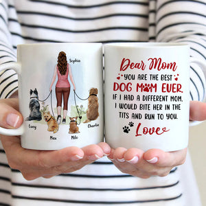 Dear Mom You Are The Best Dog Mom Ever - Personalized Dog Mom Mug - Gift For Dog Lovers - Coffee Mug - GoDuckee