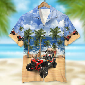 Custom UTV SxS Hawaiian Shirt, Aloha Shirt, Beach Pattern, Gift For UTV lovers - Hawaiian Shirts - GoDuckee