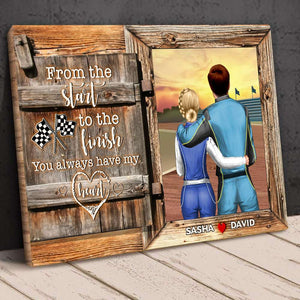 Personalized Racing Couple Poster - From The Start To The Finish - Window Frame - Poster & Canvas - GoDuckee