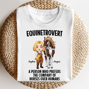Equinetrovert, Personalized Shirt, Gift For Horse Lovers - Shirts - GoDuckee
