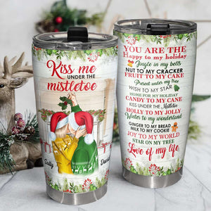You Are the Happy to My Holiday Personalized Tumbler Cup, Gift For Couple - Tumbler Cup - GoDuckee