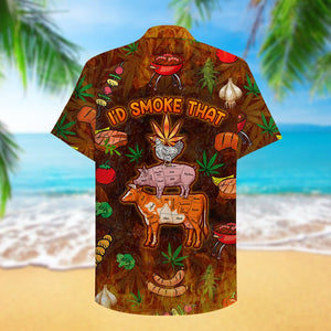 BBQ Hawaiian Shirt - I'd smoke that - Hawaiian Shirts - GoDuckee