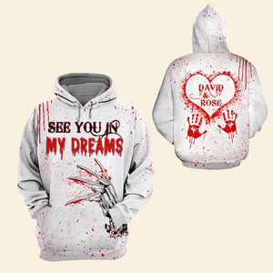 Horror Couple See You In My Dreams, Personalized All Over Print Shirt, Halloween Gift for Loved One - AOP Products - GoDuckee