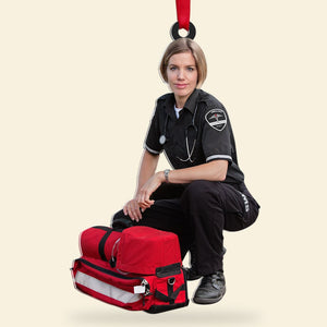 Custom EMT Photo Ornament, Christmas Tree Decor - Ornament - GoDuckee