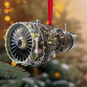 Personalized Turbofan Aircraft Engine Ornament, Christmas Tree Decor - Ornament - GoDuckee