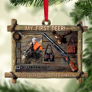 Custom Hunting Photo Ornament, Christmas Tree Decor - Ornament - GoDuckee