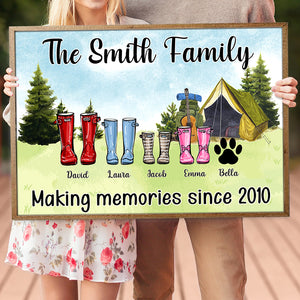 Personalized Gardening Family Boots Poster - Making Memories Since - Poster & Canvas - GoDuckee