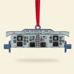 Personalized Plane Dashboard Ornament, Custom Airplane Cockpit, Christmas Gift - Ornament - GoDuckee