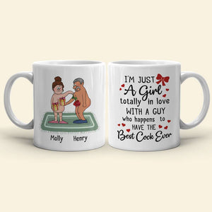I'm Just A Girl, Personalized Mug, Gift For Naughty Couple - Coffee Mug - GoDuckee