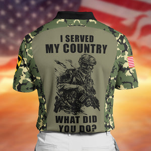 I Served My Country - Personalized Veteran Polo Shirt - Custom Military Branch - AOP Products - GoDuckee