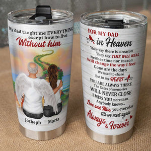 For My Dad In Heaven - Personalized Tumbler Cup - Tumbler Cup - GoDuckee