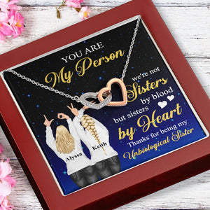 Friends You Are My Person Personalized Interlocking Hearts Necklace - Jewelry - GoDuckee