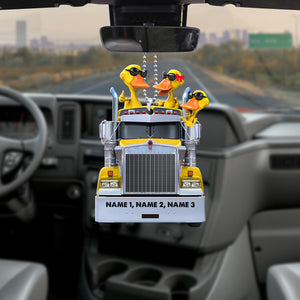 Truck Driver Duck - Personalized Car Ornament - Gift for Truckers - Ornament - GoDuckee