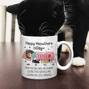 Happy Meowthers Day, Meow Lover White Mug - Coffee Mug - GoDuckee