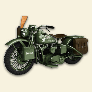 Army Military Motorcycle - Personalized Christmas Ornament - Ornament - GoDuckee