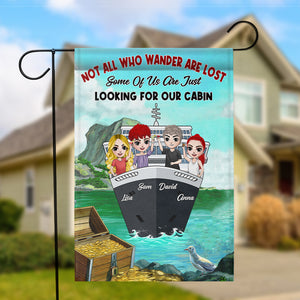 Personalized Cruising Flag Cruising Friends We Are Looking For Our Cabin - Flag - GoDuckee