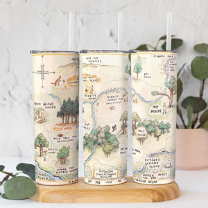 Winnie The Pooh - Personalized 20oz Skinny Tumbler - Gift for Fans - Tumbler Cup - GoDuckee