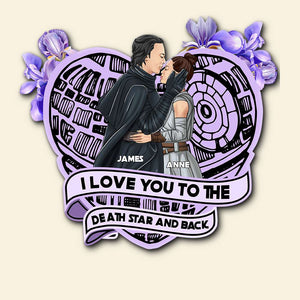 Couple Love You To The Planet And Back, Personalized Space Couple Wood Sign - Wood Sign - GoDuckee