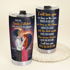 When Our Souls Collided Personalized Couple Tumbler - Tumbler Cup - GoDuckee