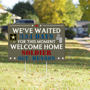 We've Waited For This Moment, Personalized Printed Metal Sign For Military Family - Metal Wall Art - GoDuckee