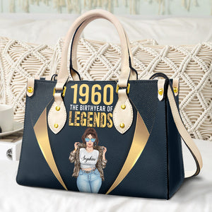 The Birth Year of Legends, Personalized Leather Bag, Birthday Gift for Girls, Women - Leather Bag - GoDuckee