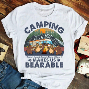Personalized Gifts For Bear Family, Camping makes us bearable Custom Shirts - Shirts - GoDuckee