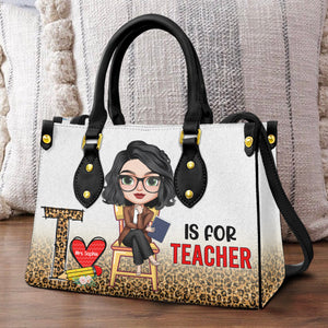 Teacher Boss Mascot, Personalized Leather Bag, Gift for Teachers - Leather Bag - GoDuckee