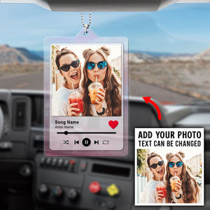 Couple/Besties Memorable Moments - Personalized Flat Car Ornament - Gift for Him/Her/Bestie - Ornament - GoDuckee