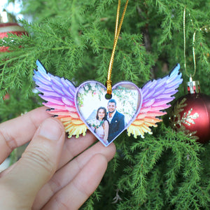 I Love You To The Heaven And Back Custom Heaven Couple Wind Chimes, Christmas Tree Decor - Wind Chimes - GoDuckee