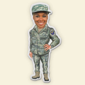 Custom Military Pillow - Man With Happy Face - Pillow - GoDuckee