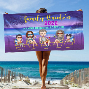 Making Memories Together, Beach Towel, Summer Gift for Family Members - Beach Towel - GoDuckee