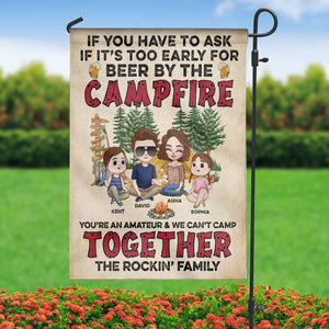 Camping Beer By The Campfire, Personalized Flag, Gifts for Camping Lovers - Flag - GoDuckee