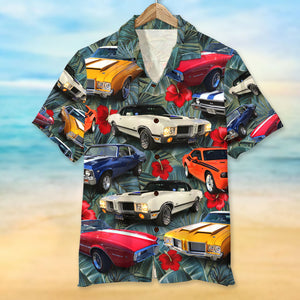 Custom Car Photo Hawaiian Shirt, Floral Pattern, Gift For Car Lovers (Car0902) - Hawaiian Shirts - GoDuckee