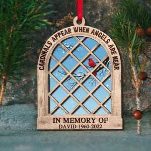 Cardinals Appear When Angels Are Near Personalized Heaven Ornament, Christmas Tree Decor - Ornament - GoDuckee