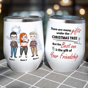 Personalized Drinking Team Wine Tumbler - There Are Many Gifts Under The Christmas Tree - Wine Tumbler - GoDuckee